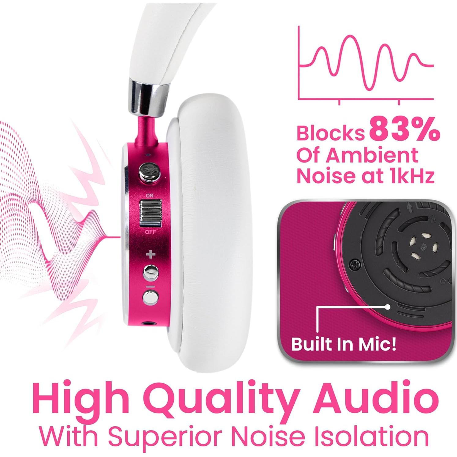 Auriculares Inalámbricos Puro Sound Labs BT2200 Plus Rosa - 85dB