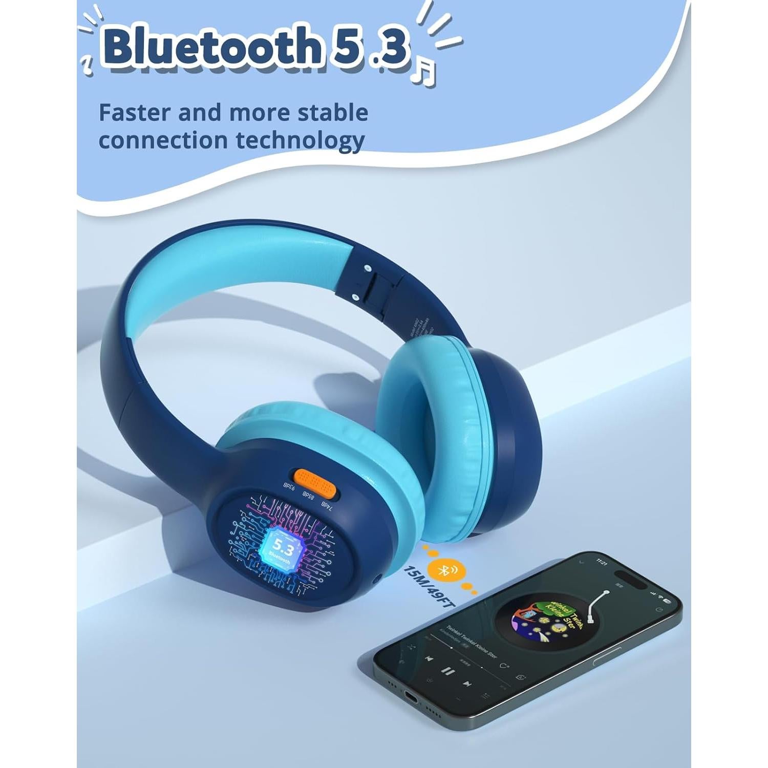 Auriculares Bluetooth Tronsmart KH02 Niños 45H Azul