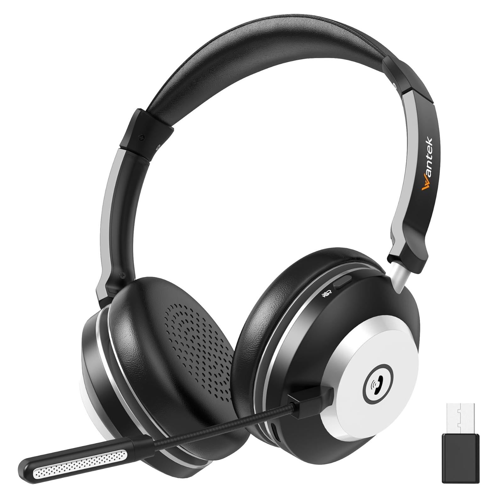 Auricular Inalámbrico Wantek 882BT-DG con Micrófono y Cancelación de Ruido