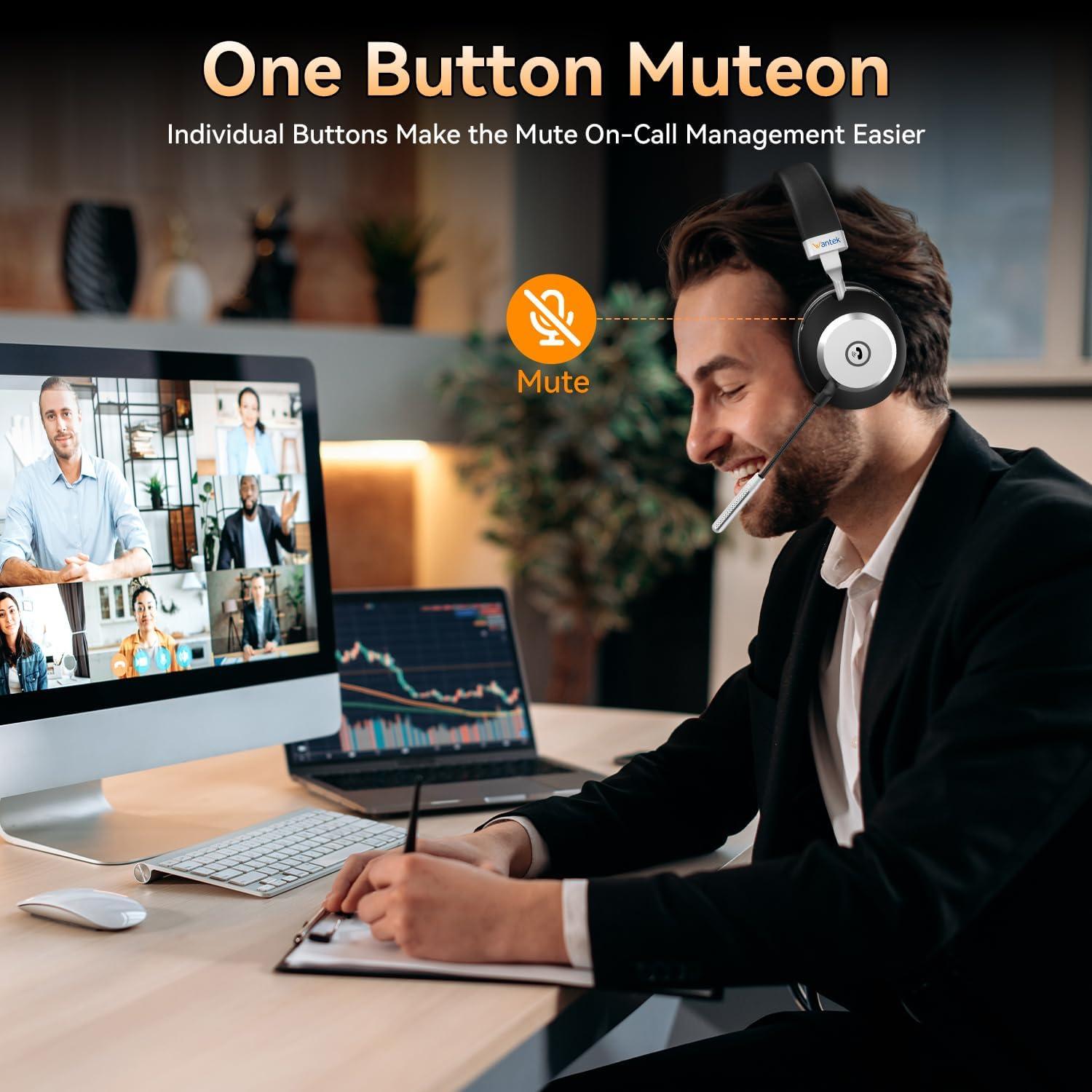 Auricular Inalámbrico Wantek BT-88 con Micrófono - 60 Horas