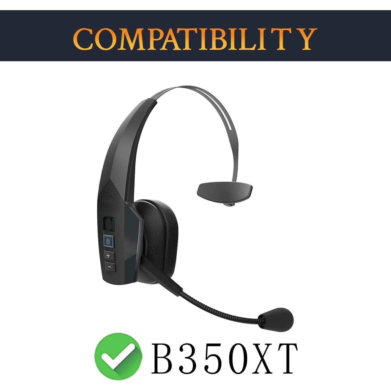 Almohadillas de Reemplazo SOULWIT para Auriculares BlueParrott B350XT - Negro