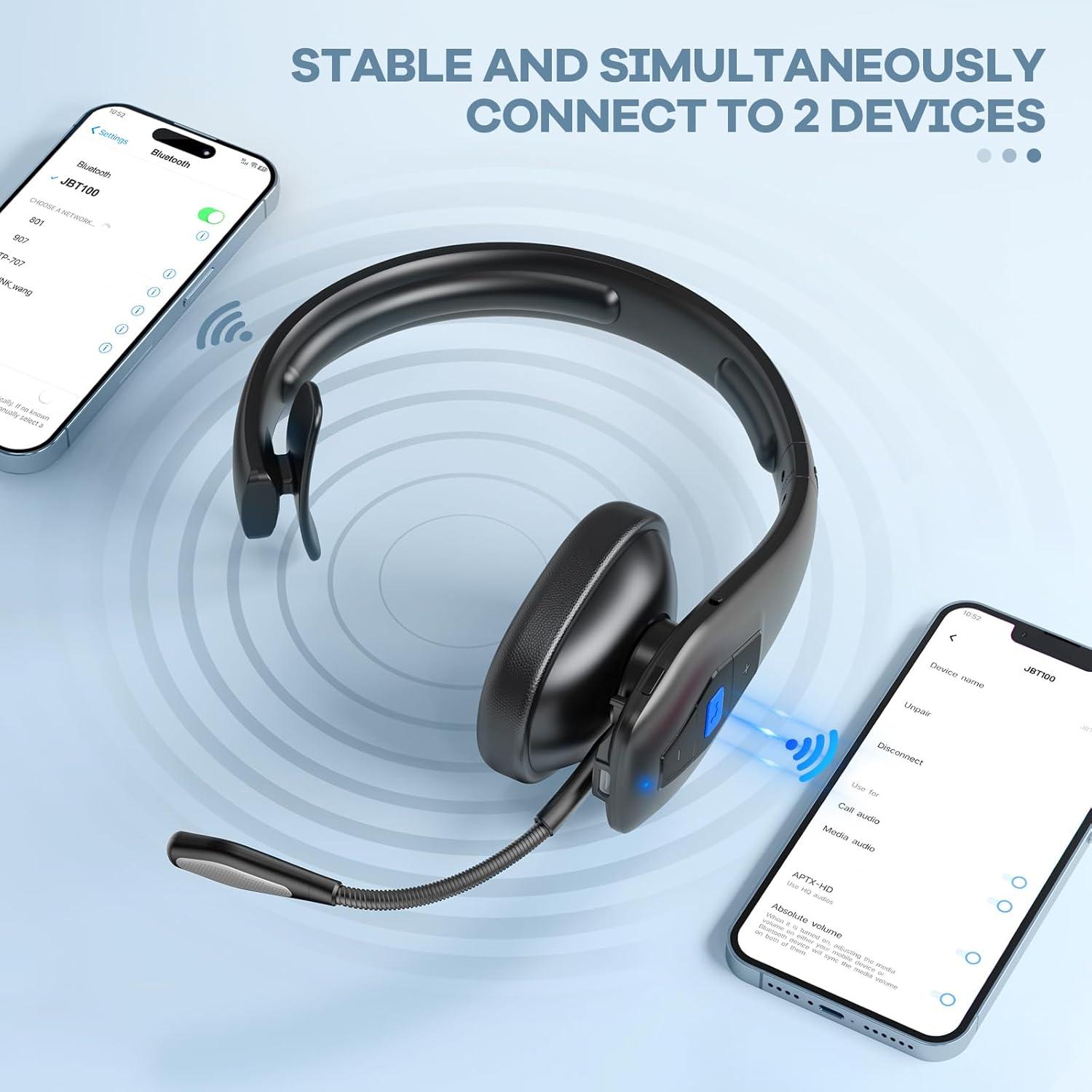Auricular Bluetooth Conambo JBT100 con Cancelación de Ruido