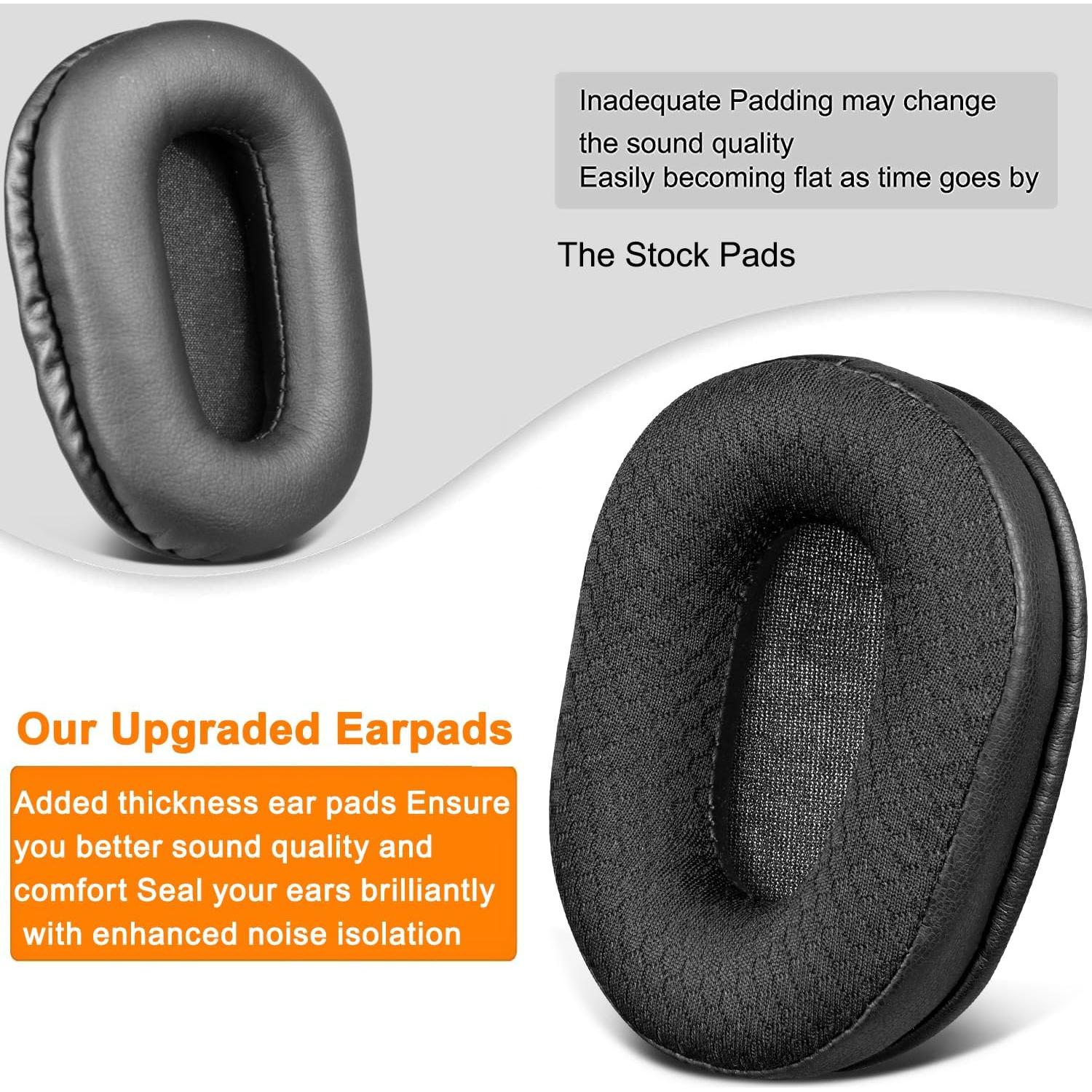 Almohadillas de Reemplazo SOULWIT para Auriculares BlueParrott B450/S450 - Negro