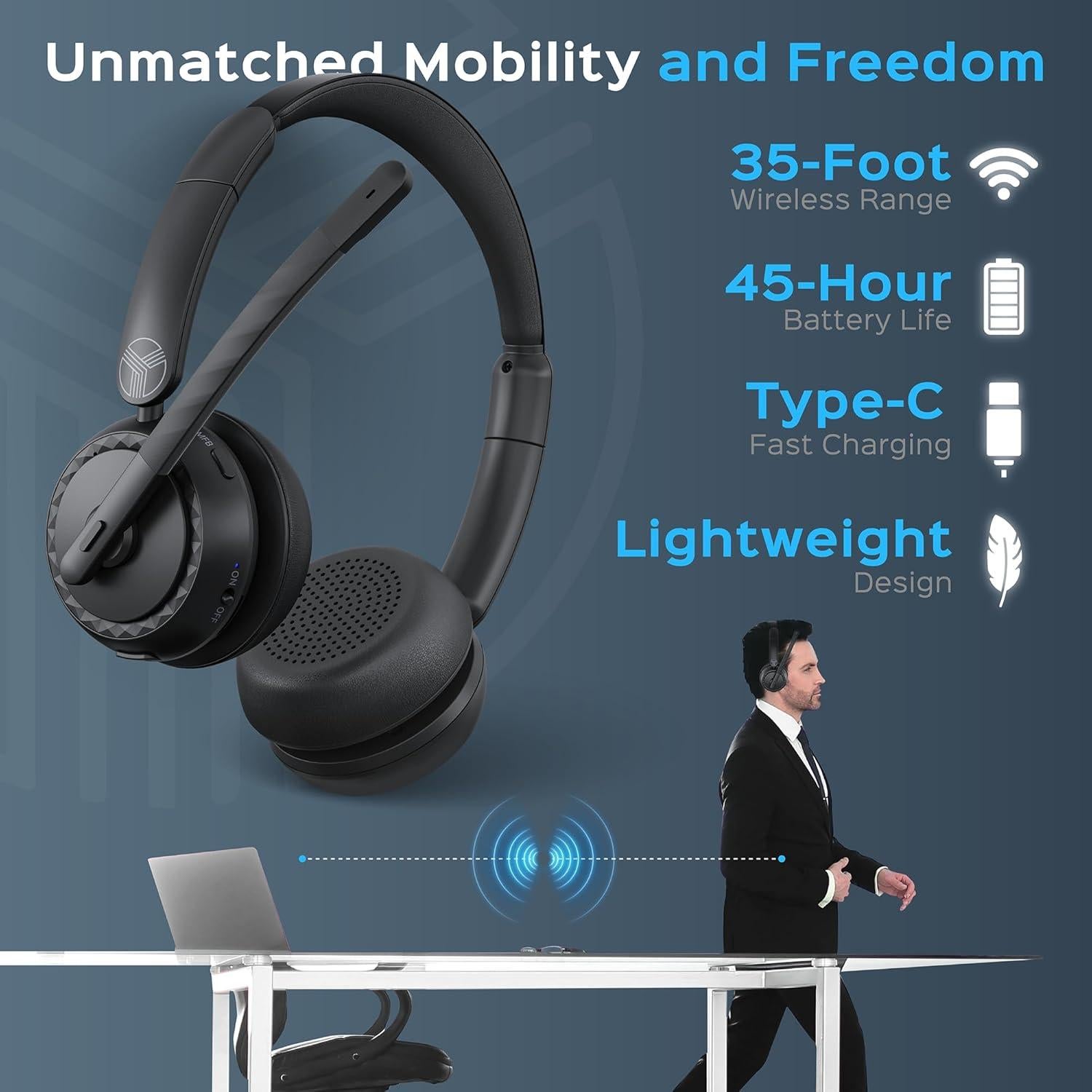 Auriculares Inalámbricos TREBLAB C7-Pro Bluetooth 5.3 45H