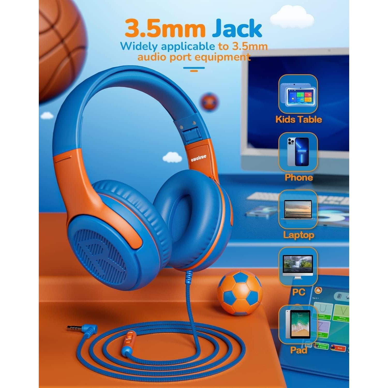 Auriculares para Niños Awatrue AT2 con Micrófono 85dB