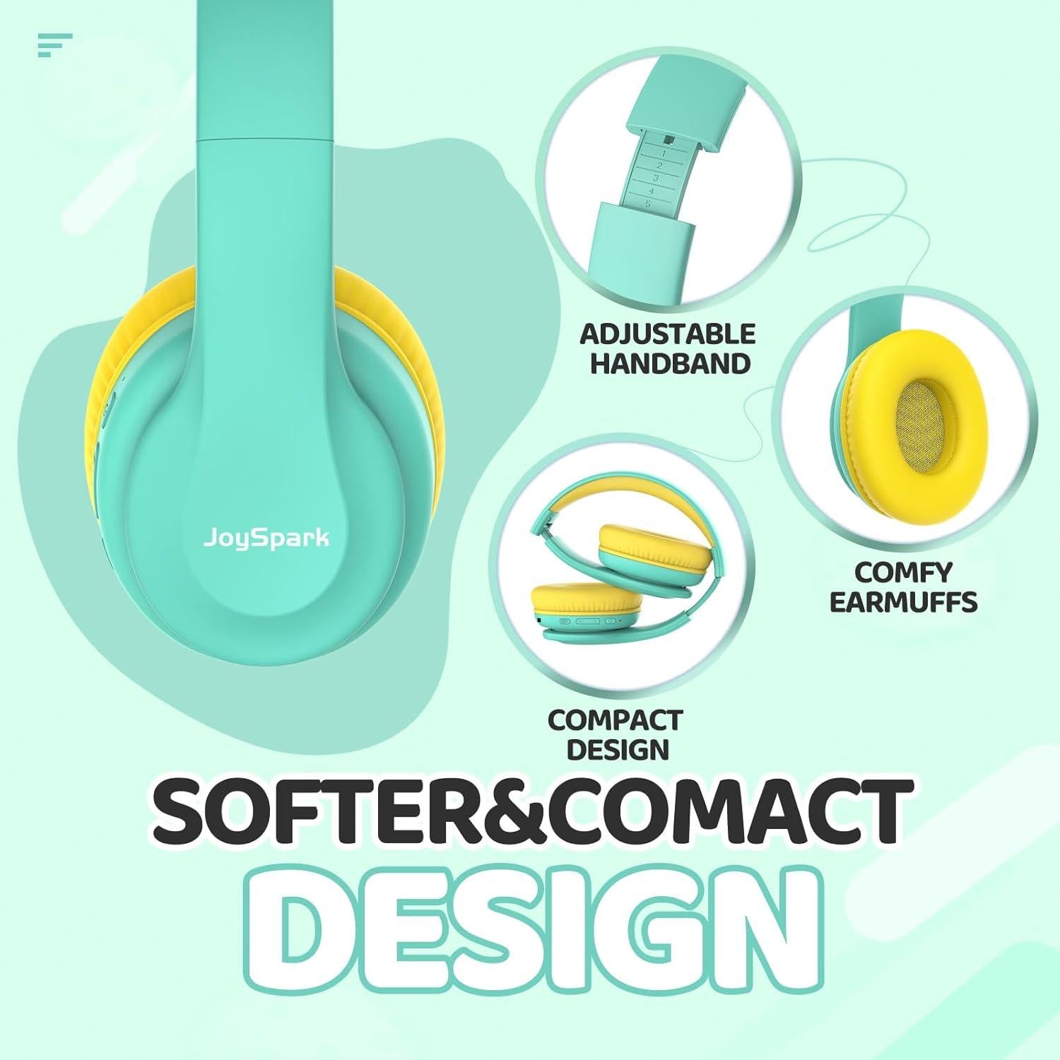 Auriculares Bluetooth JoySpark T5 para Niños Verde 60h