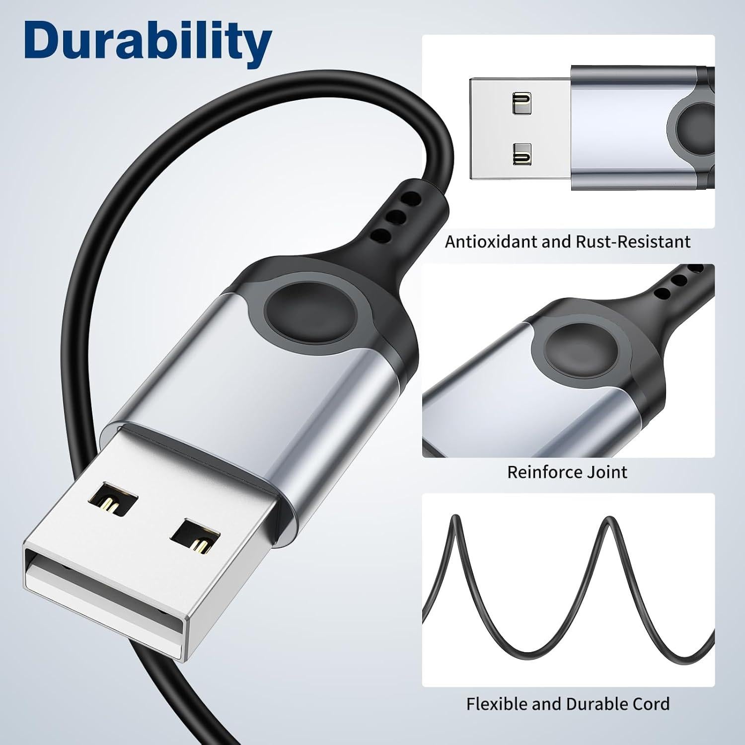 Auriculares USB-A ACANDYA con micrófono 2.3m para PC