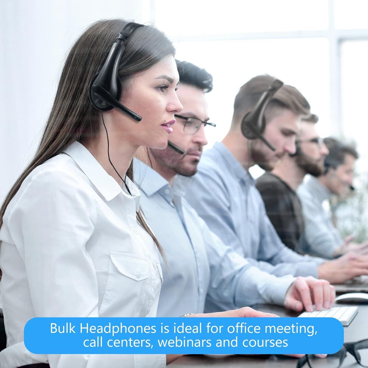 Auriculares de Aula Yunsailing 20 Piezas con Micrófono 3.5mm