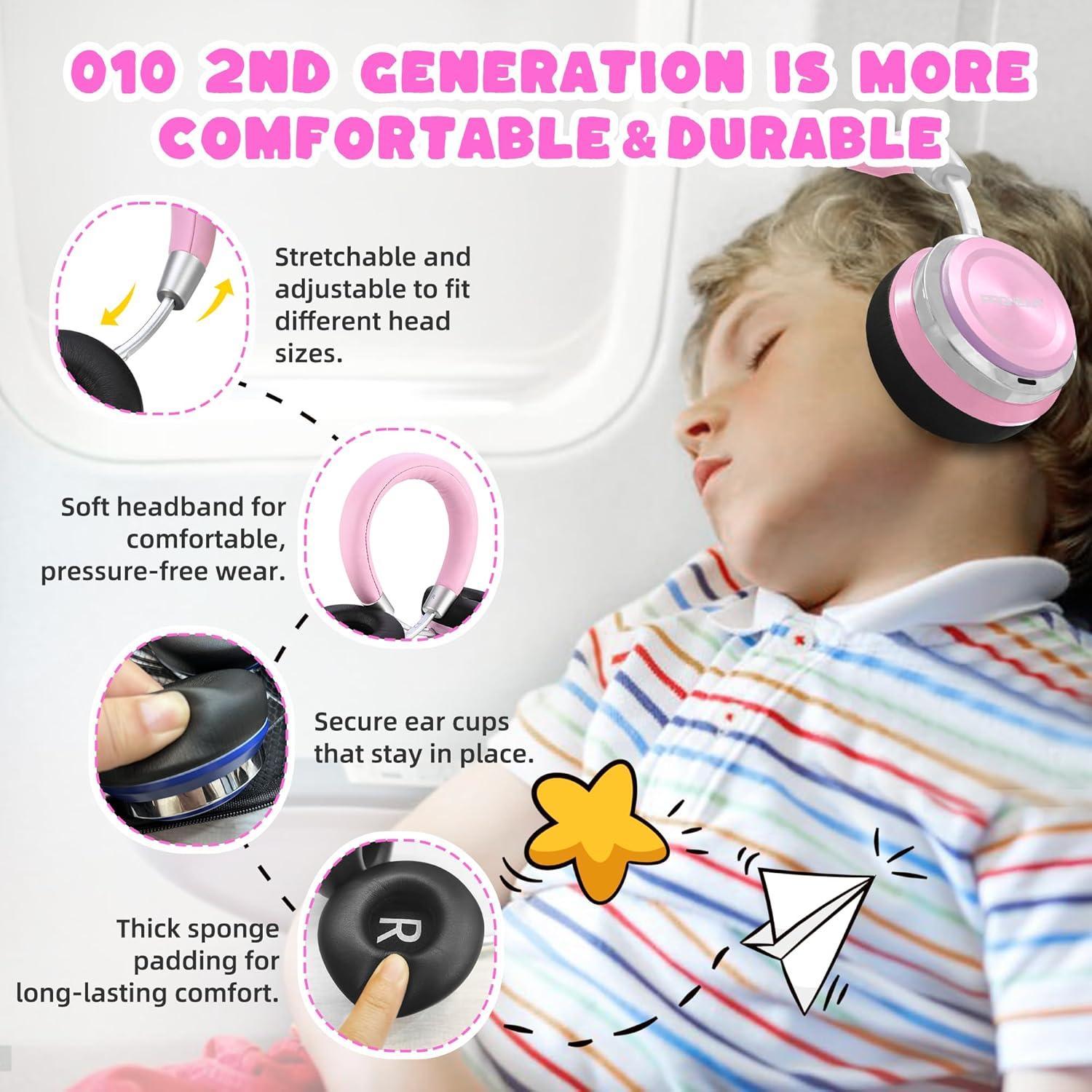 Auriculares PROHEAR 010 Rosa para Niños - Bluetooth, ANC, 50H