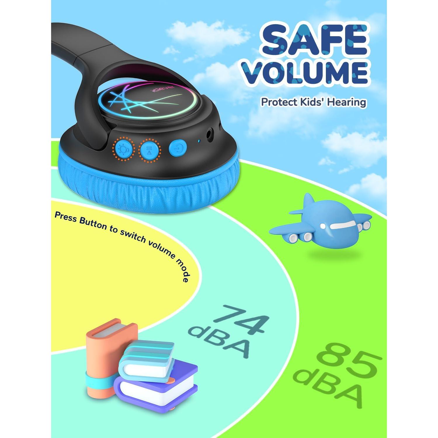 Auriculares Bluetooth iClever BTH18 Niños 43H Volumen Seguro