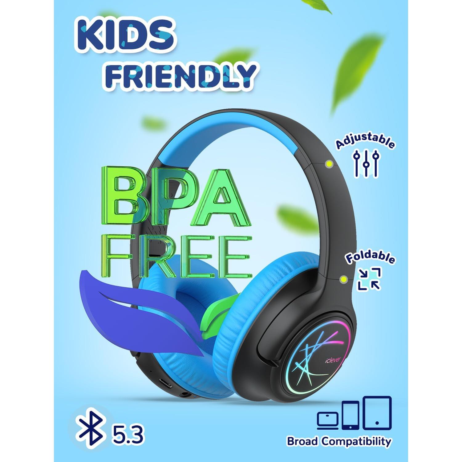Auriculares Bluetooth iClever BTH18 Niños 43H Volumen Seguro