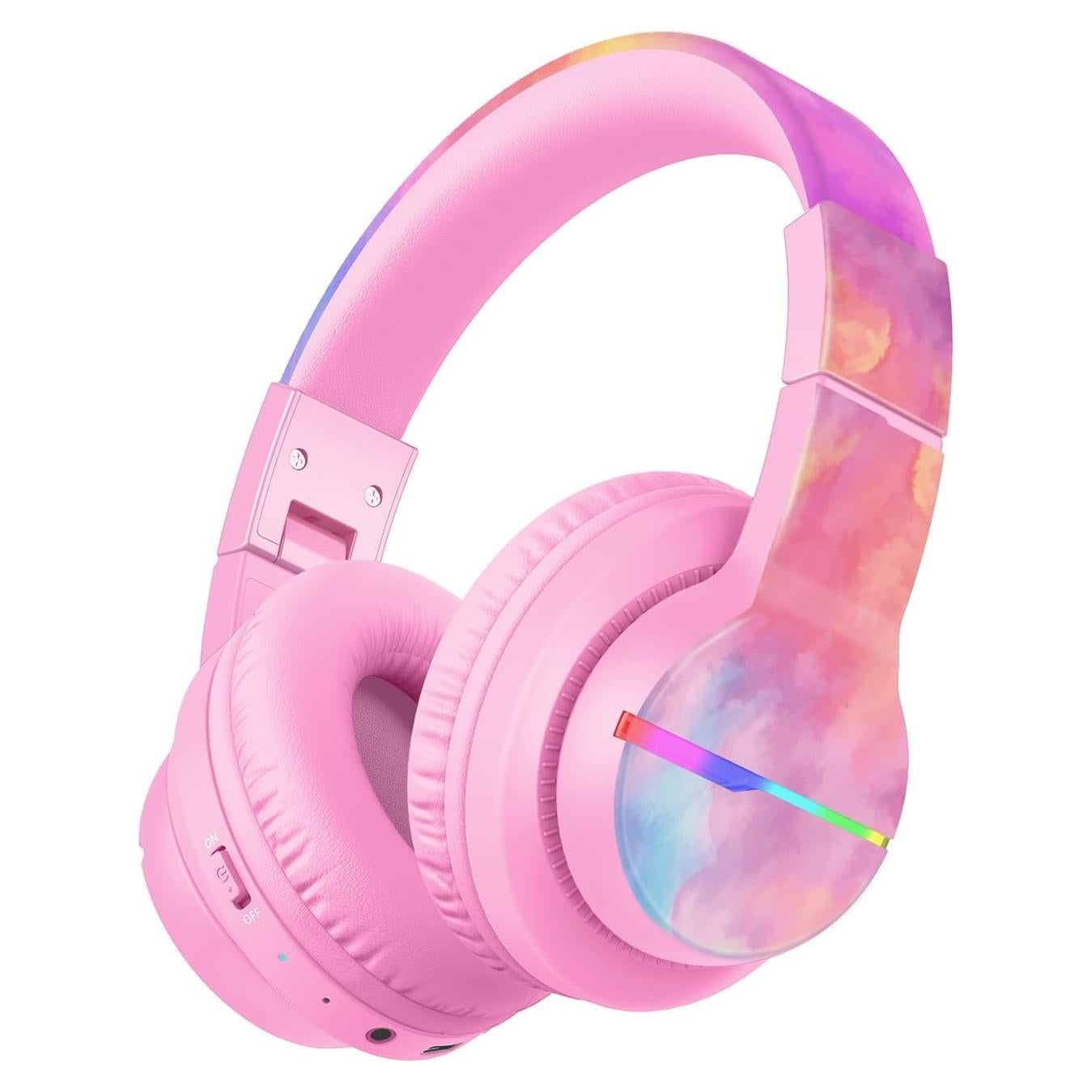 Auriculares Bluetooth iClever BTH12 Niños Rosa Tie-dye 85H