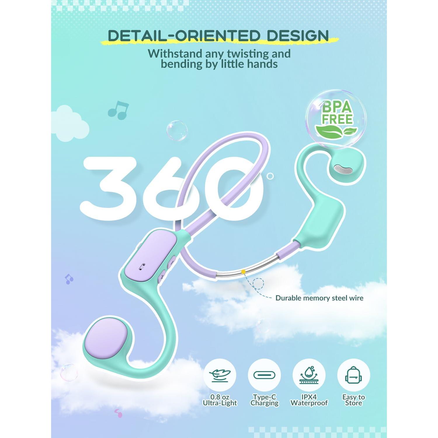 Auriculares Inalámbricos iClever para Niños Bluetooth 5.4