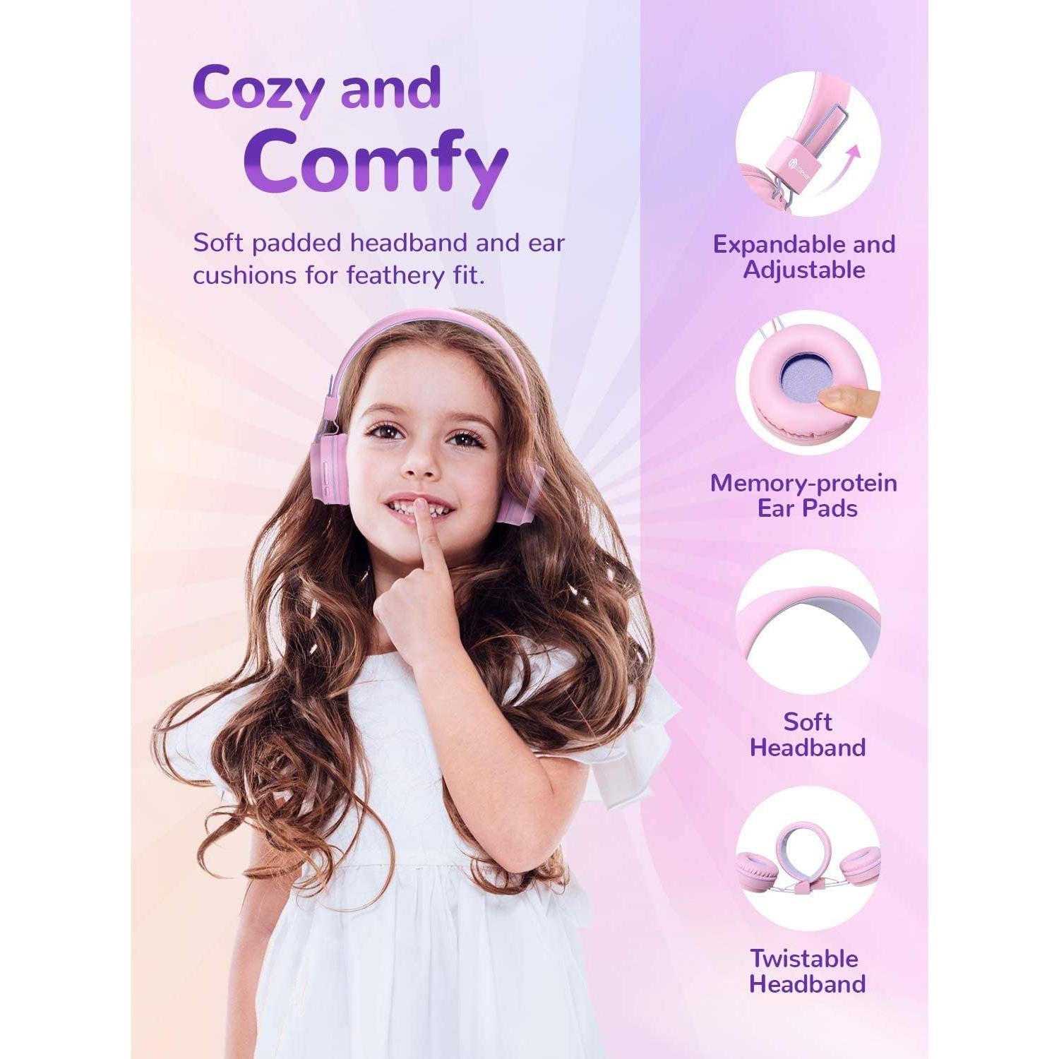 Auriculares Inalámbricos iClever BTH03 para Niños Rosa 35H