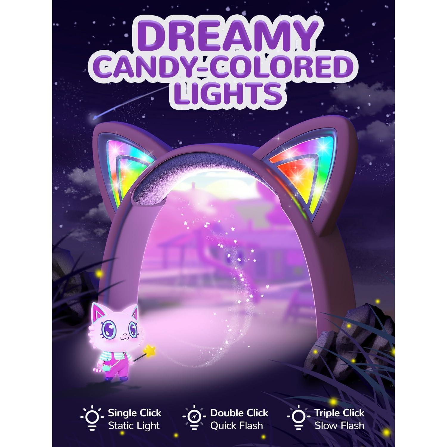 Auriculares iClever Meow Lollipop Rosa para Niños 85dBA