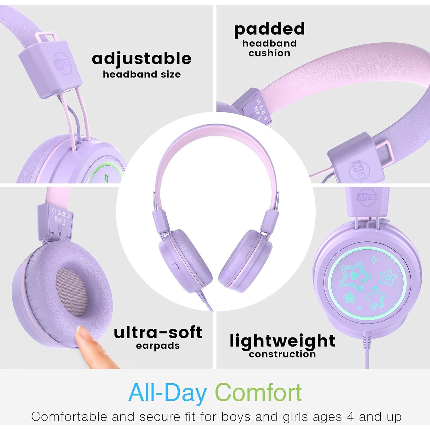 Auriculares MEE audio KidJamz KJ55 USB-C para Niños - Lavanda