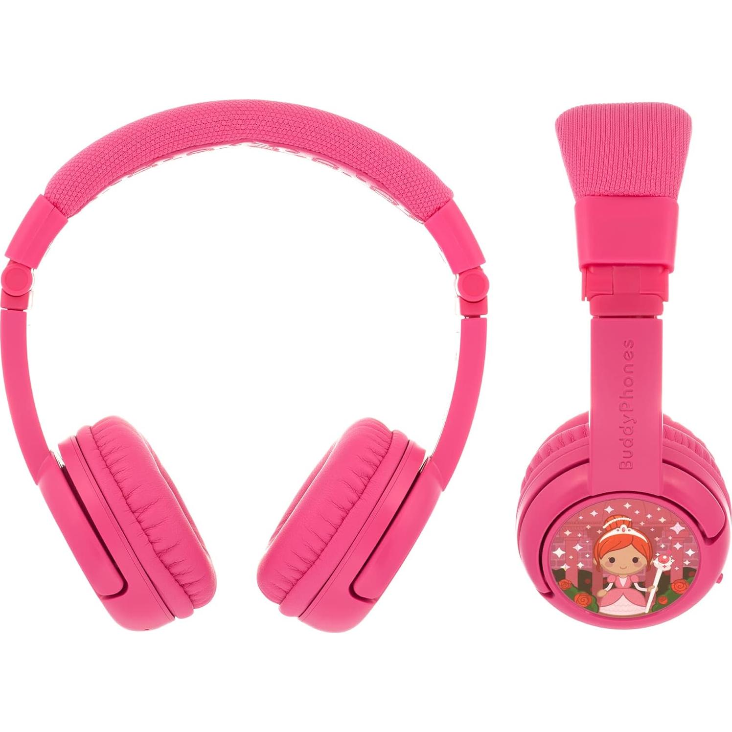 Auriculares BuddyPhones Play+ Bluetooth Plegables para Niños Rosa