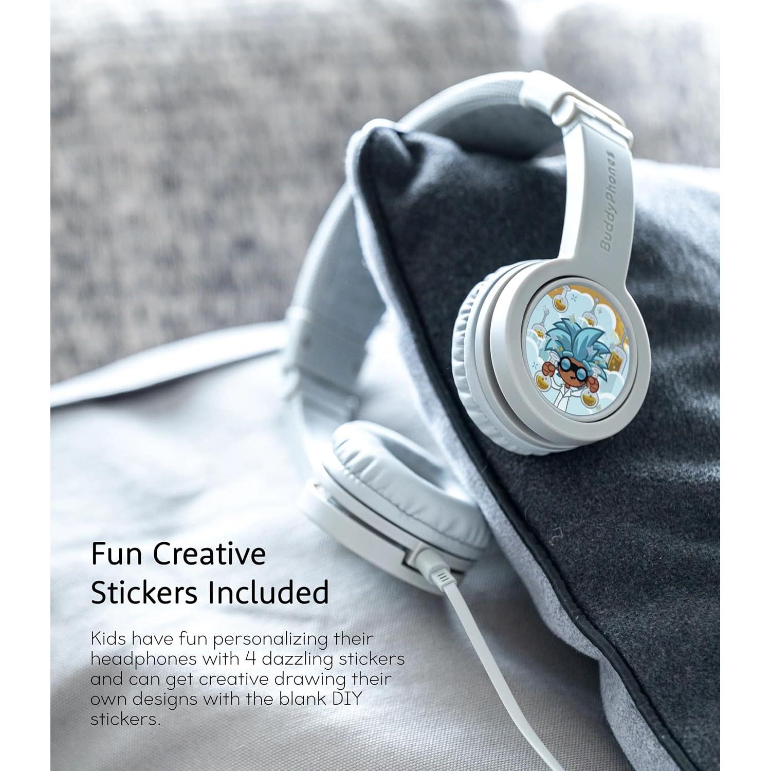 Auriculares BuddyPhones Explore Plus Gris para Niños con Limitación de Volumen