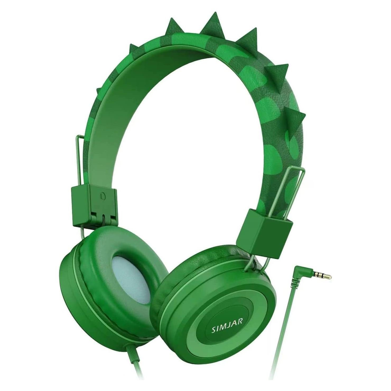 Auriculares para Niños SIMJAR Dinosaurio Verde con Micrófono