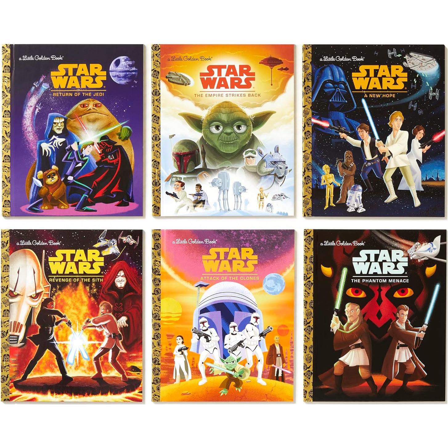 The Star Wars Little Golden Book Library (Star Wars): The Phantom Menace; Attack of the Clones; Revenge of the Sith; A New Hope; The Empire Strikes Back; Return of the Jedi
