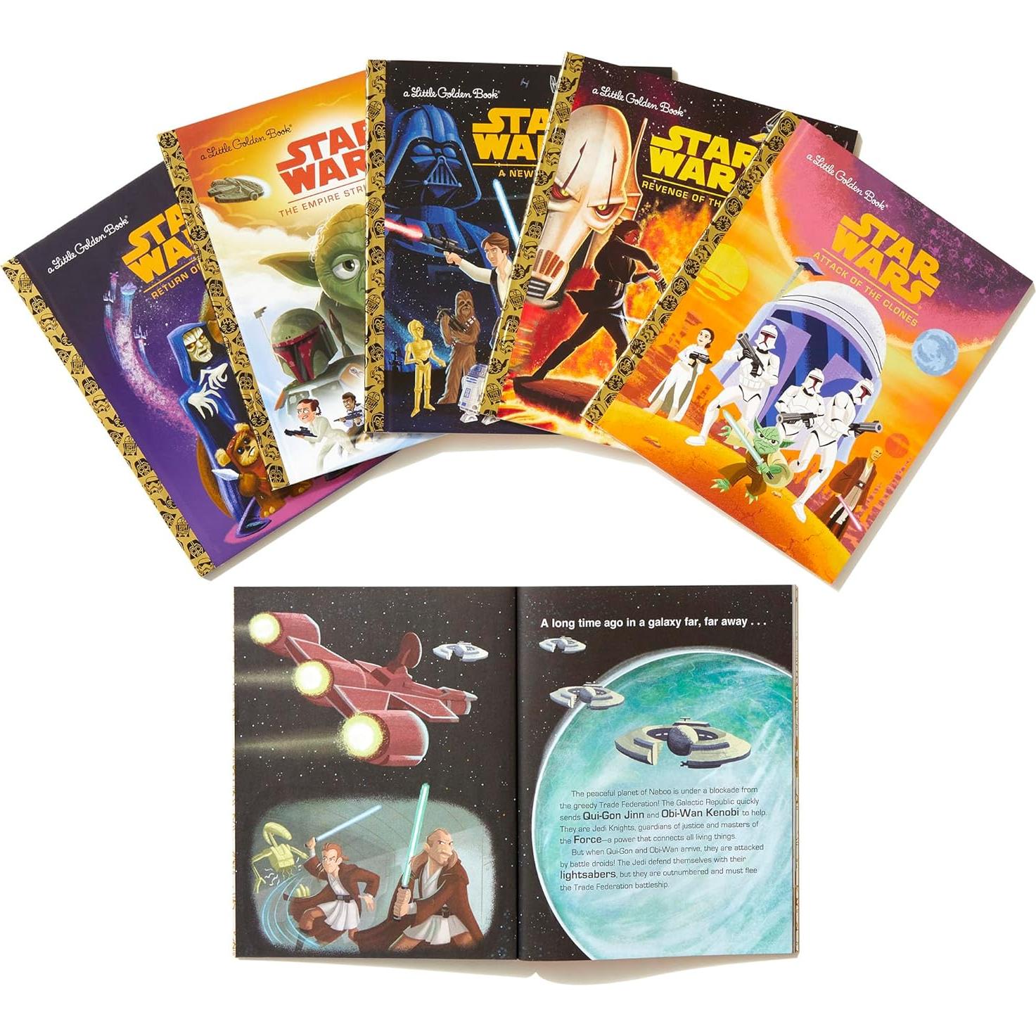 The Star Wars Little Golden Book Library (Star Wars): The Phantom Menace; Attack of the Clones; Revenge of the Sith; A New Hope; The Empire Strikes Back; Return of the Jedi