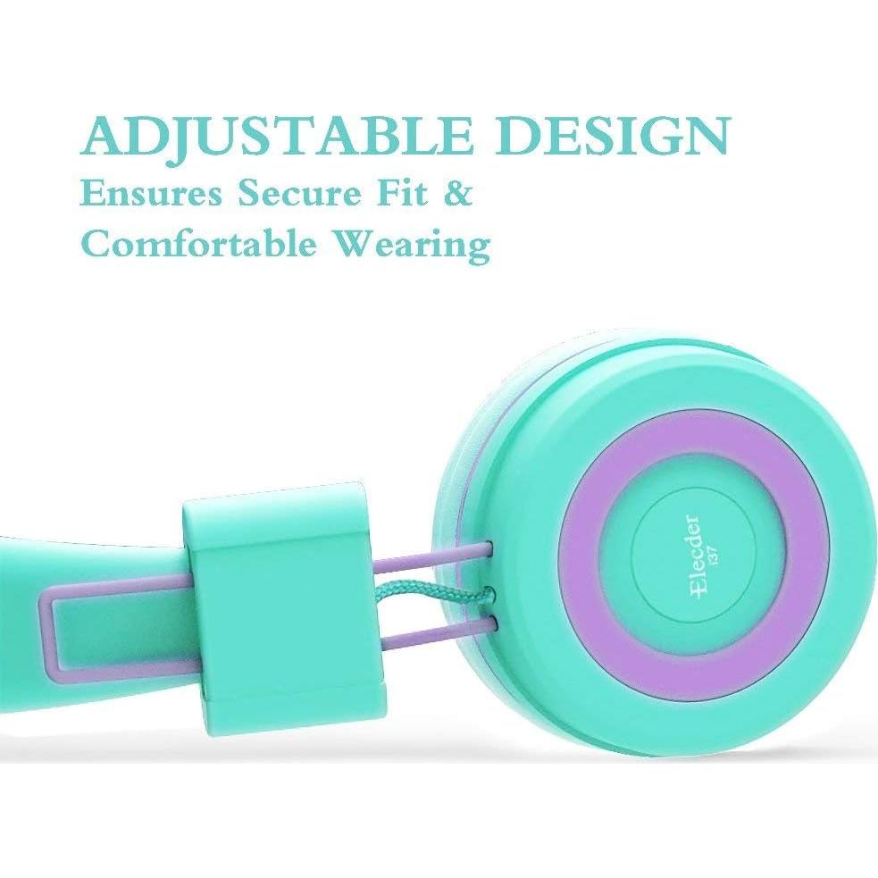 Auriculares Plegables Elecder i37 para Niños Verde 1.5m