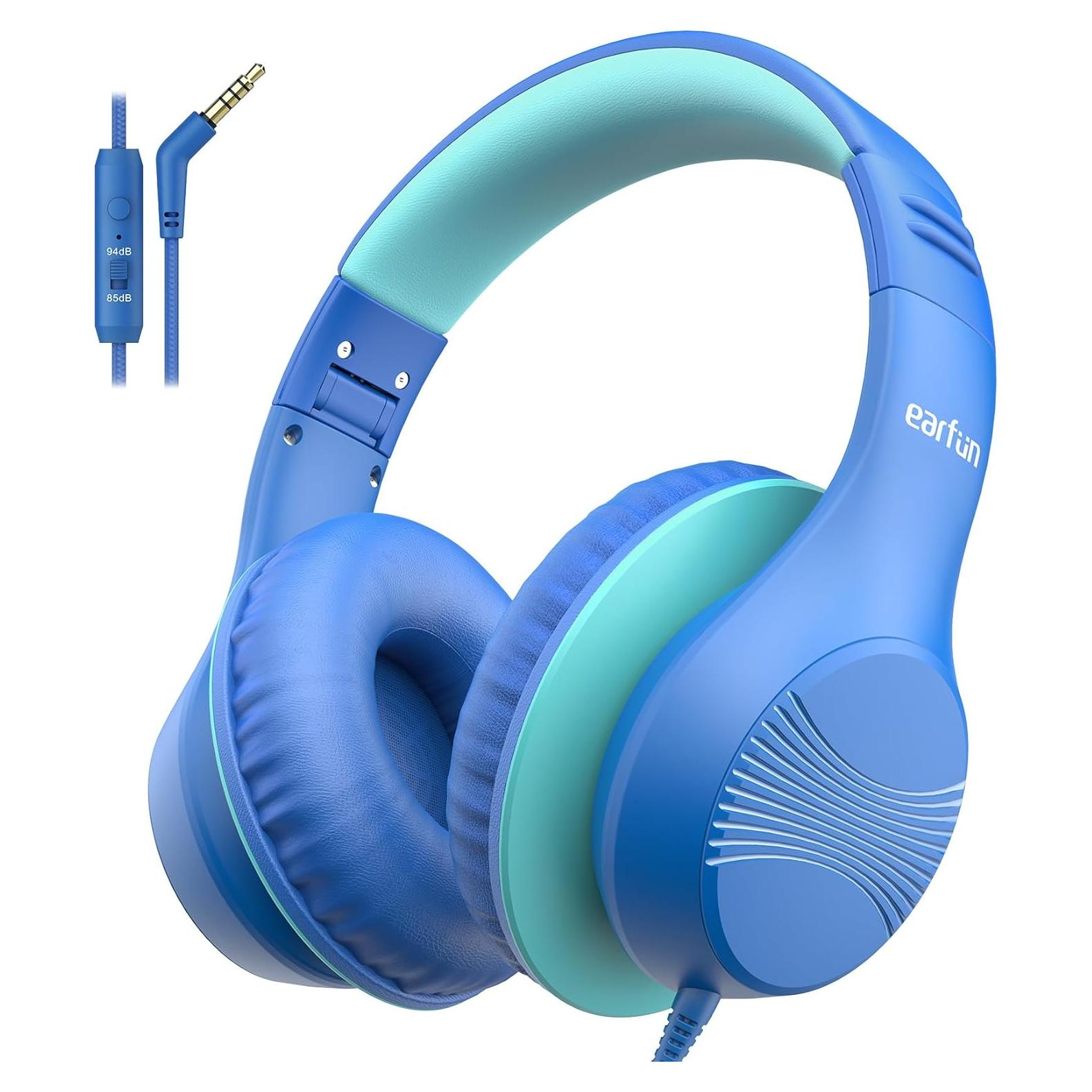 Auriculares EarFun K3 para Niños Azul, Sonido Estéreo HD, 85dB