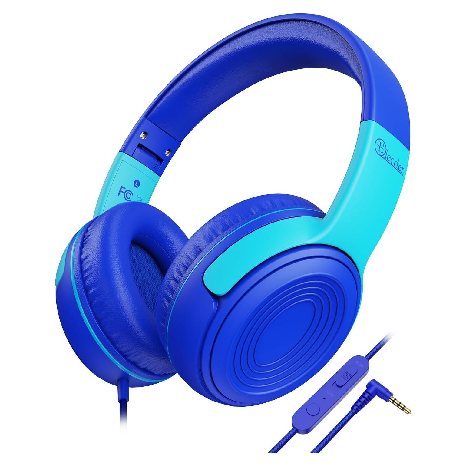 Auriculares para Niños ELECDER S8 con Micrófono 85dB Azul