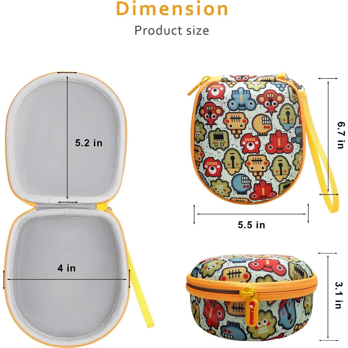 Funda Dura XANAD para Auriculares Niños Verde y Blanco