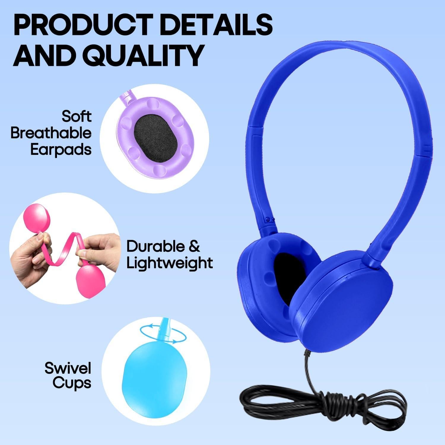 Auriculares para Niños Wensdo HY104 Paquete de 25 Multicolor