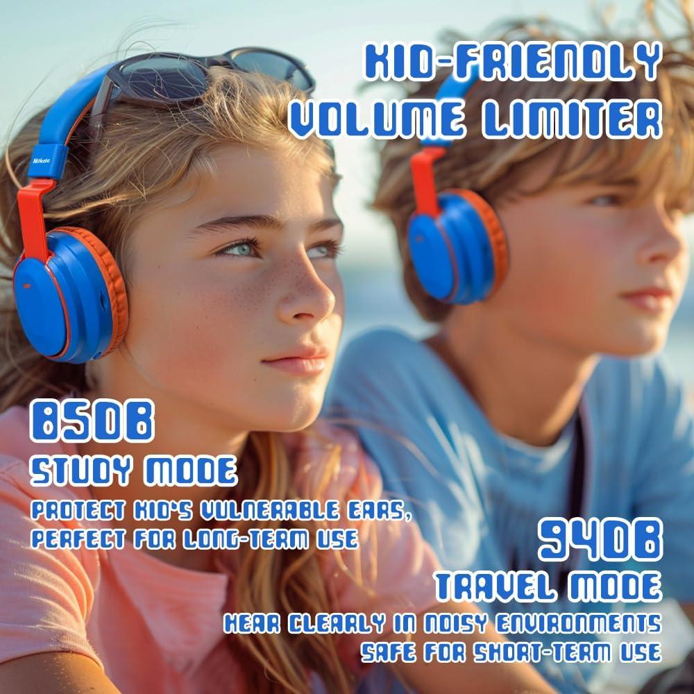 Auriculares Inalámbricos MOKATA B16 para Niños Azul 60H Bluetooth 5.3