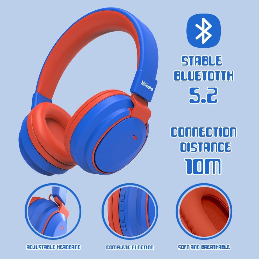 Auriculares Inalámbricos MOKATA B16 para Niños Azul 60H Bluetooth 5.3