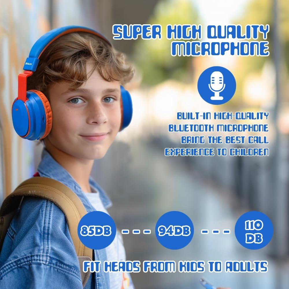 Auriculares Inalámbricos MOKATA B16 para Niños Azul 60H Bluetooth 5.3