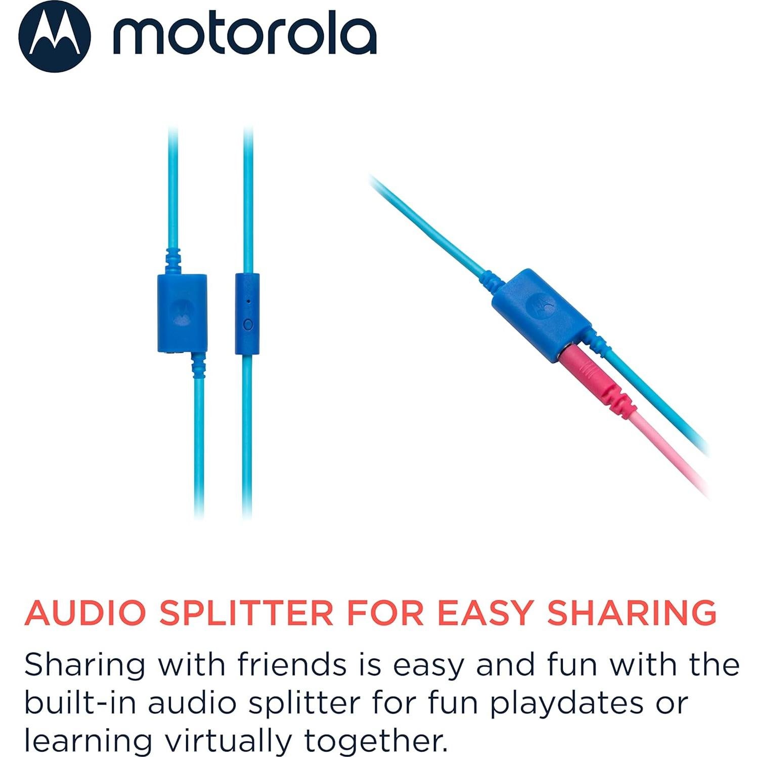 Auriculares Motorola JR200 para Niños con Micrófono - Azul