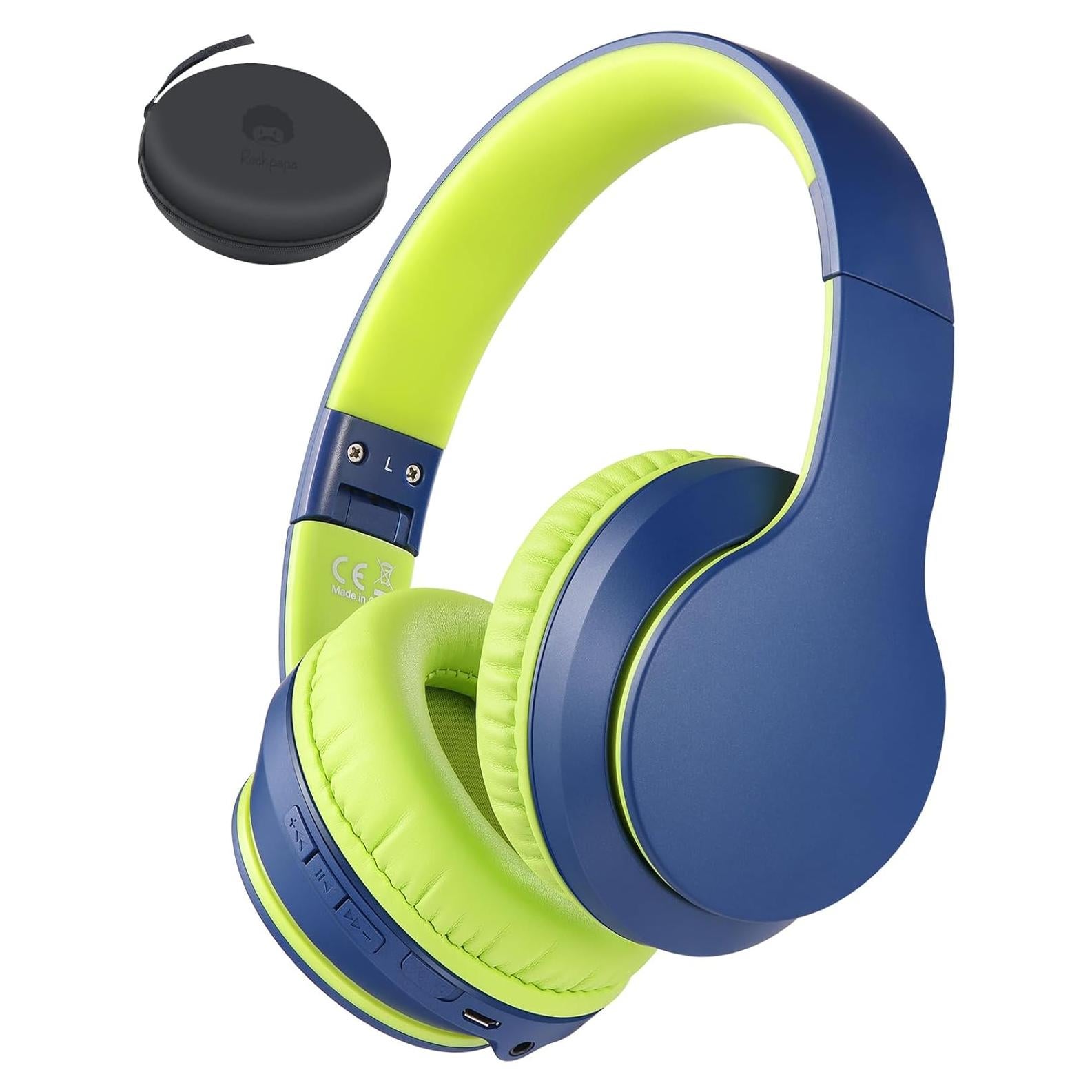 Auriculares Inalámbricos Rockpapa E7 Bluetooth 5.3 Plegables Azul Verde