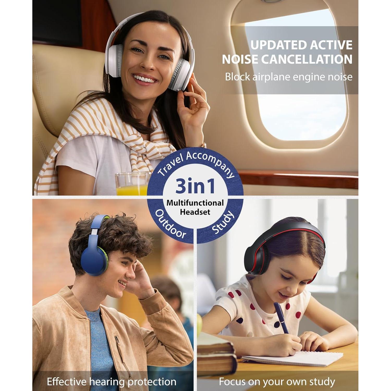 Auriculares Inalámbricos Rockpapa E7 Bluetooth 5.3 Plegables Azul Verde