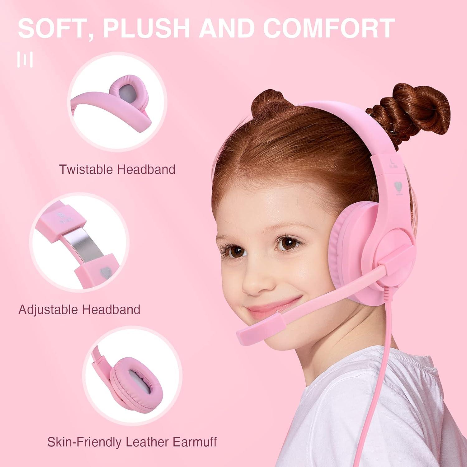Auriculares Gaming ShinePick Rosa con Micrófono y Control de Volumen