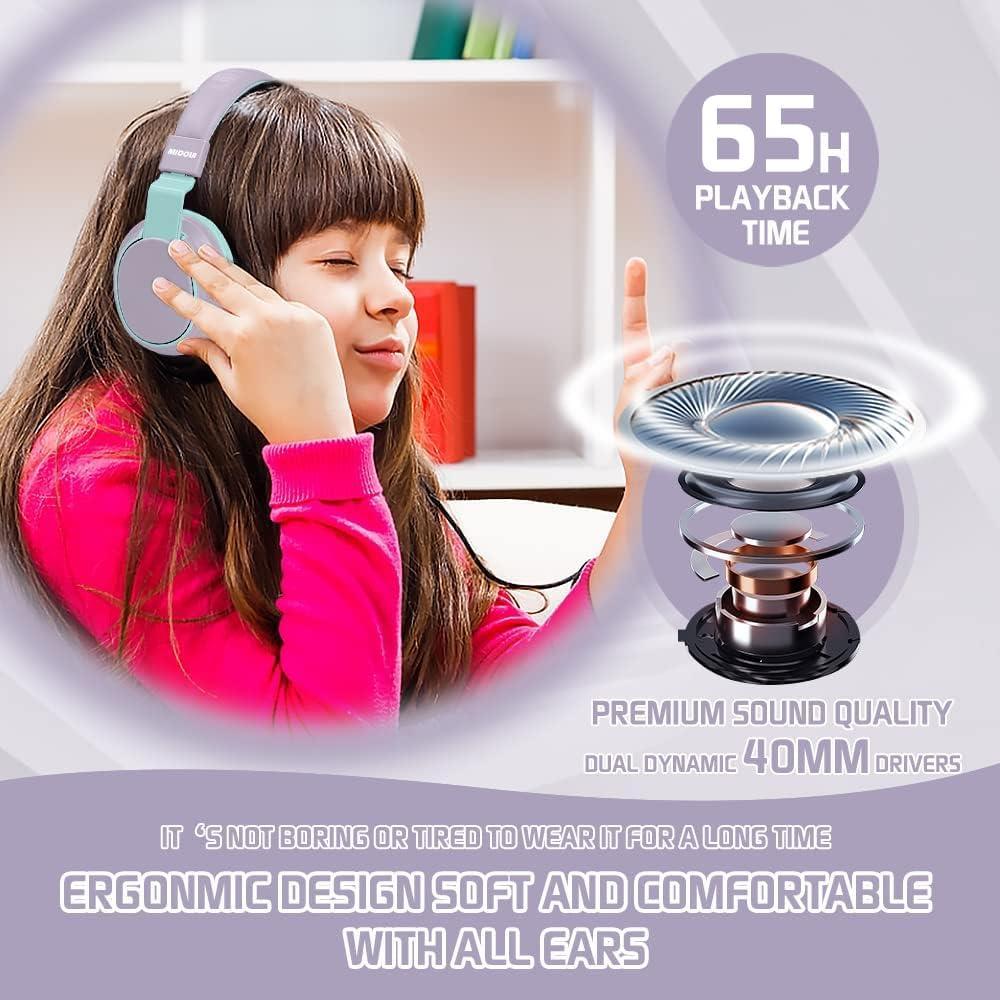 Auriculares Inalámbricos MIDOLA para Niños Bluetooth 5.0 Púrpura