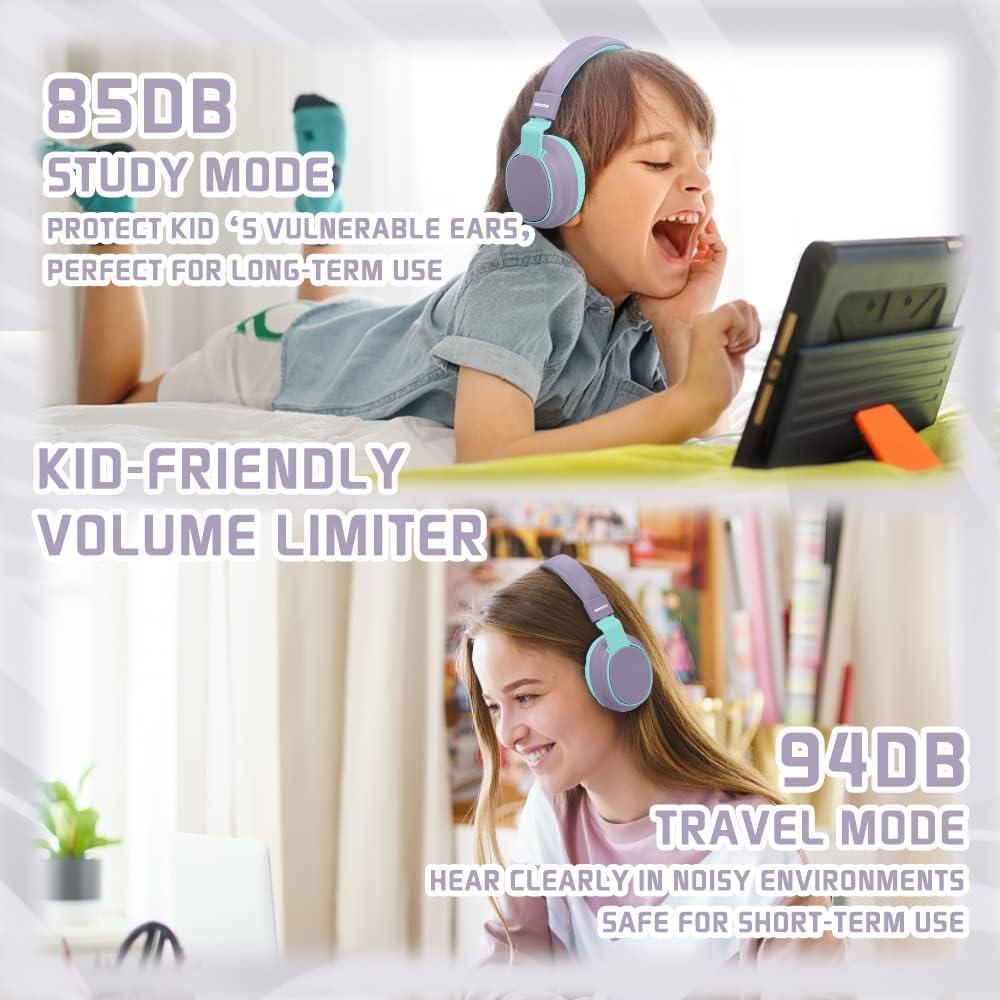 Auriculares Inalámbricos MIDOLA para Niños Bluetooth 5.0 Púrpura
