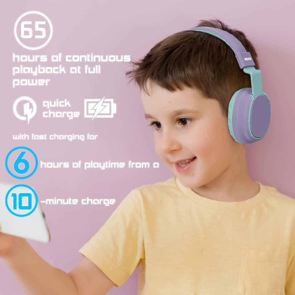 Auriculares Inalámbricos MIDOLA para Niños Bluetooth 5.0 Púrpura