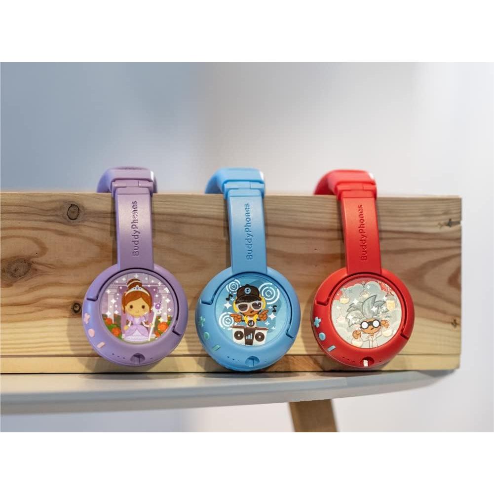 Made for Amazon Bluetooth Kids Headphones Age (3-7) | Red