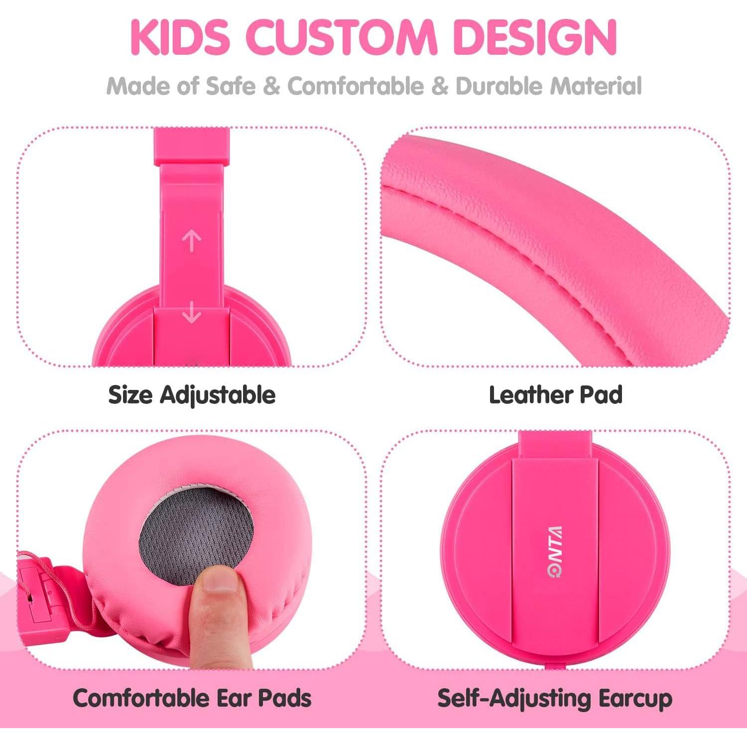 Auriculares ONTA para Niños Rosa - Cableados 3.5mm