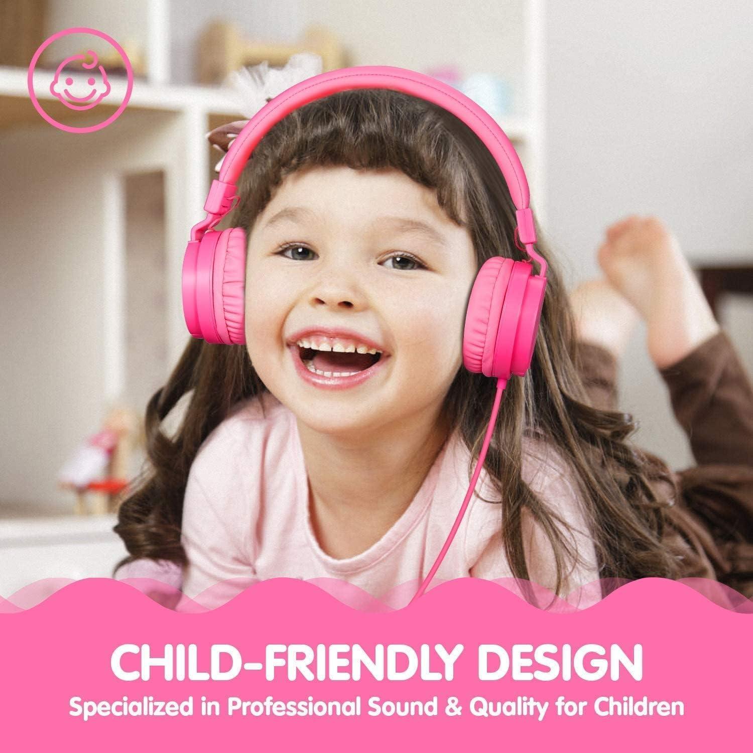 Auriculares ONTA para Niños Rosa - Cableados 3.5mm