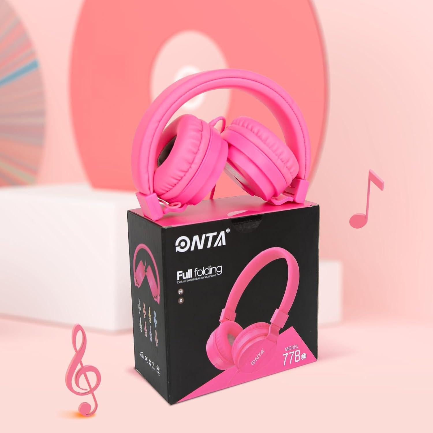 Auriculares ONTA para Niños Rosa - Cableados 3.5mm