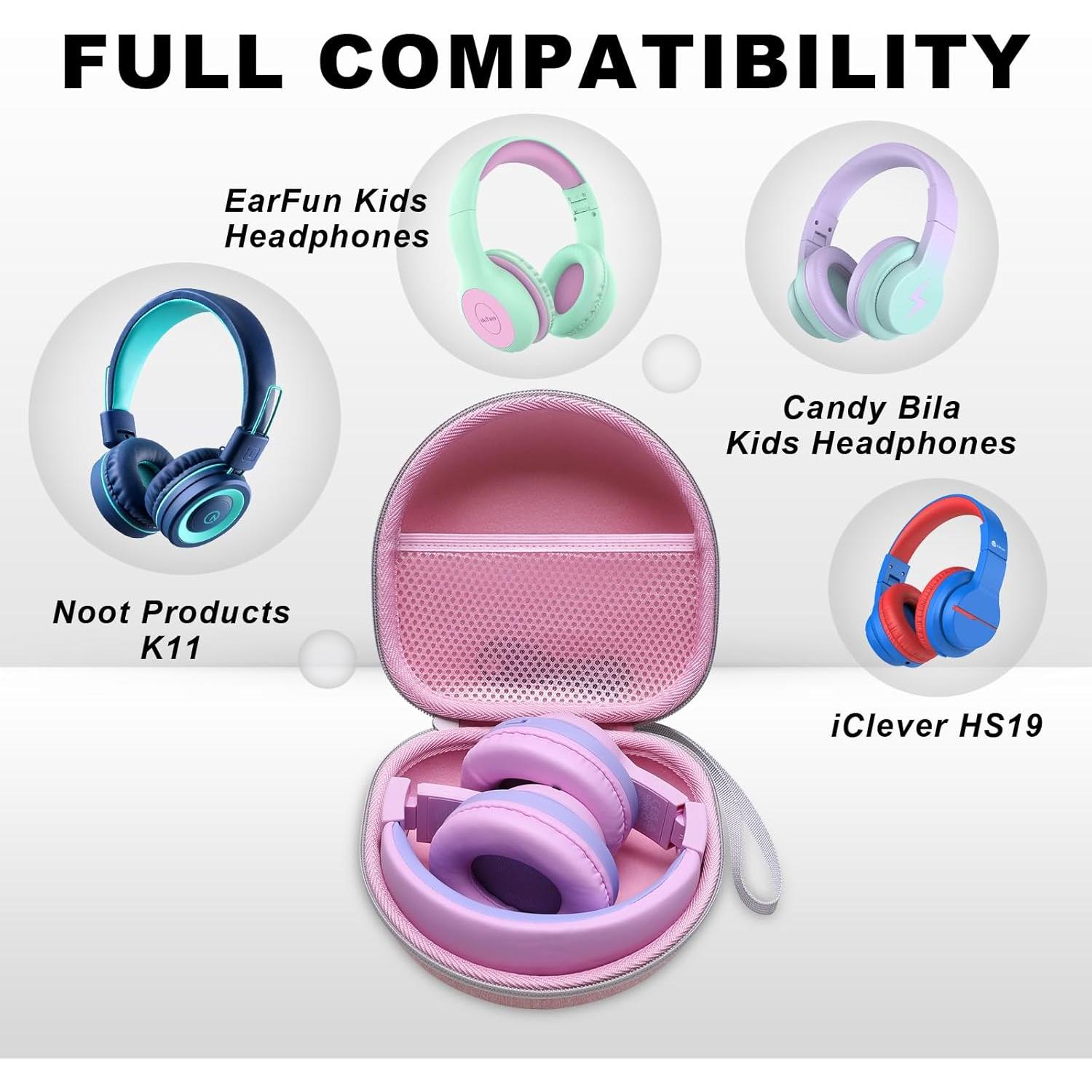 Funda Universal para Auriculares Niños DR·AMIU Rosa 17.3x16.8cm