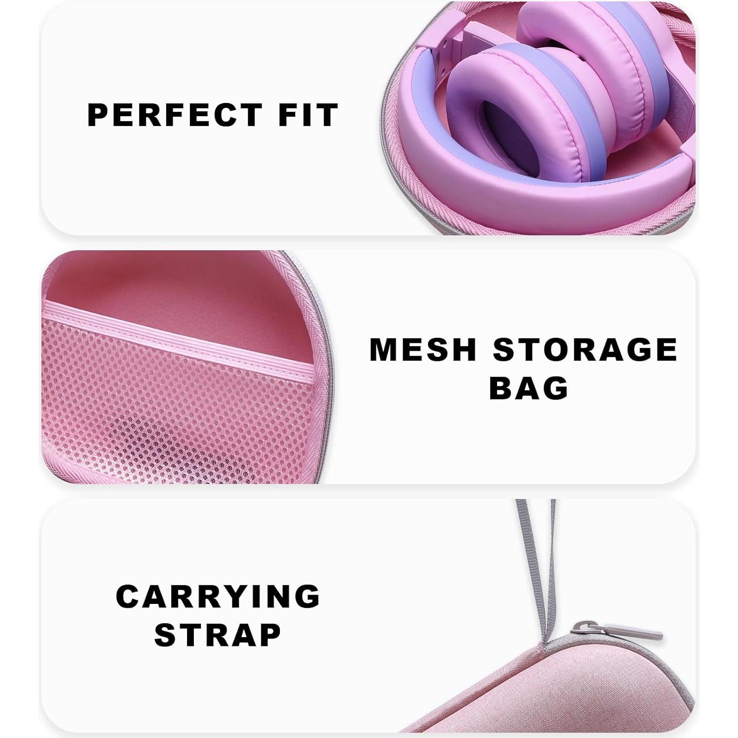 Funda Universal para Auriculares Niños DR·AMIU Rosa 17.3x16.8cm