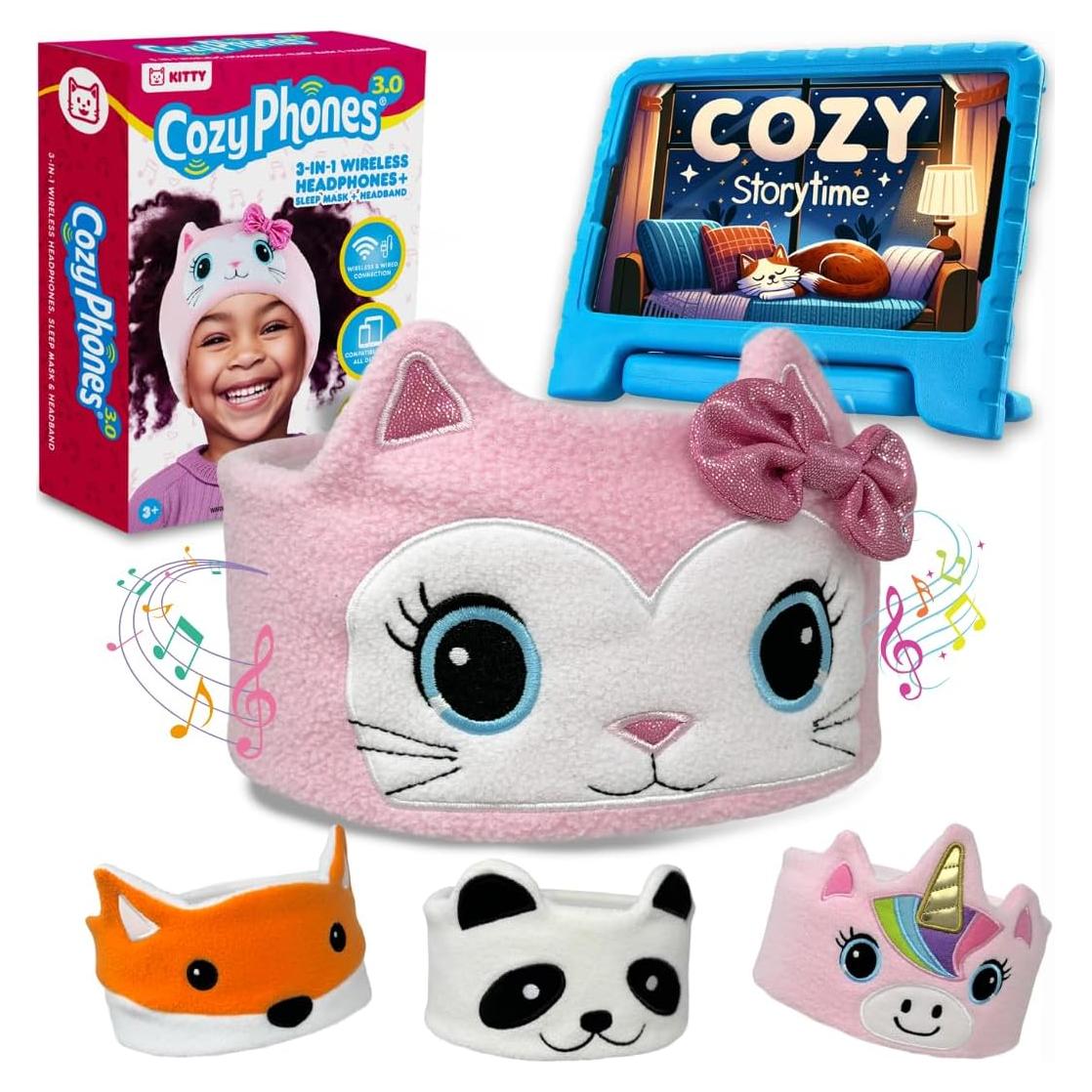 Auriculares Inalámbricos para Niños CozyPhones 3.0 Gatito Rosa