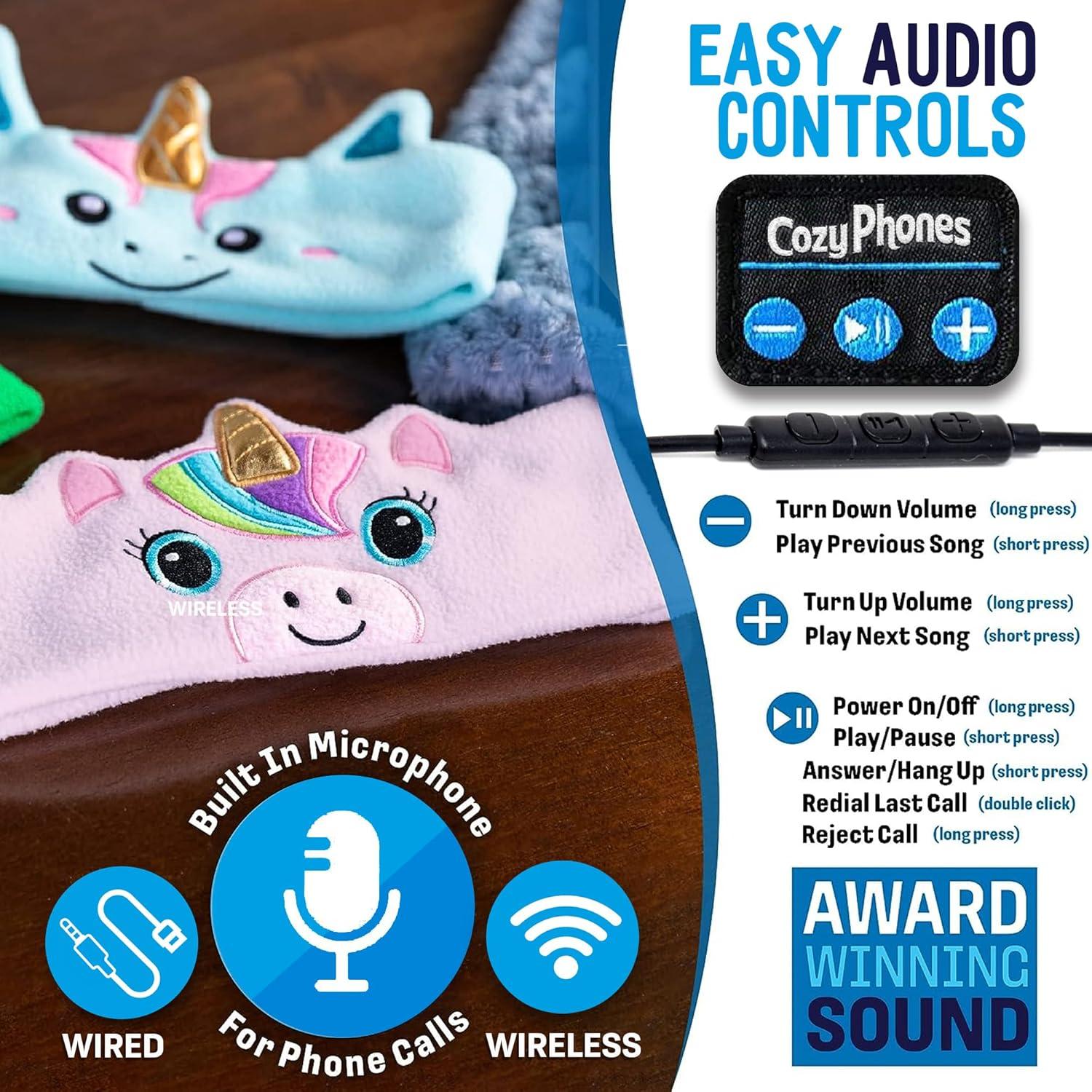 Auriculares Inalámbricos para Niños CozyPhones 3.0 Gatito Rosa