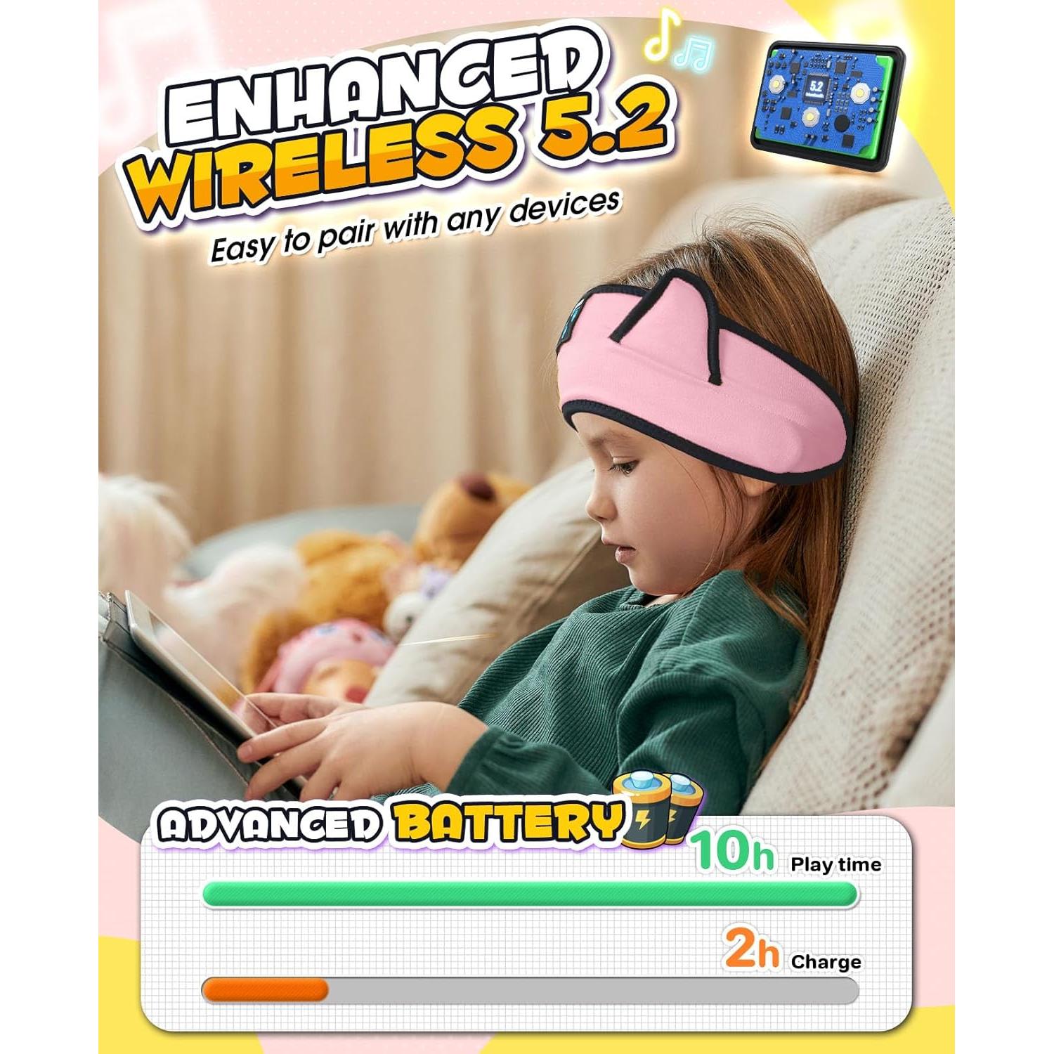 Auriculares Inalámbricos Boodlab BDEM01 para Niños Rosa