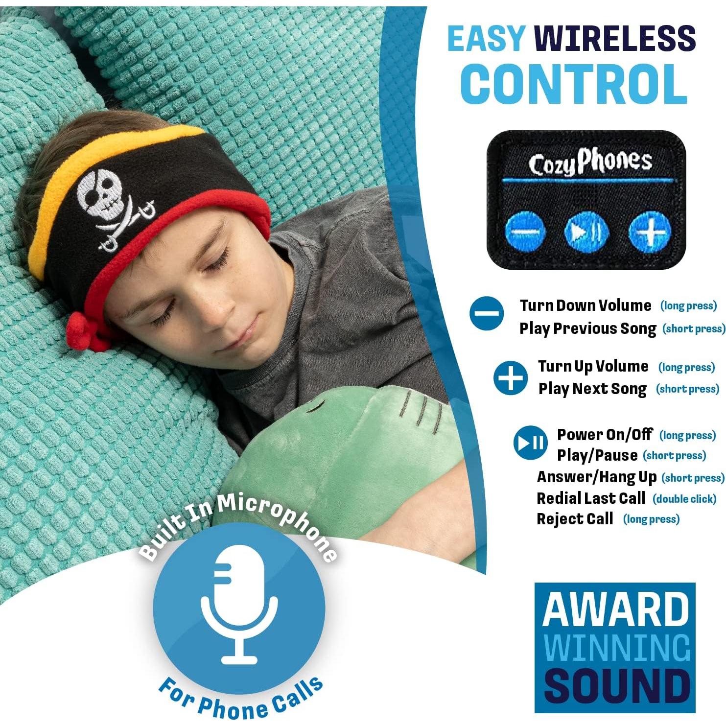 Auriculares Inalámbricos CozyPhones para Niños Pirata - 13h Batería